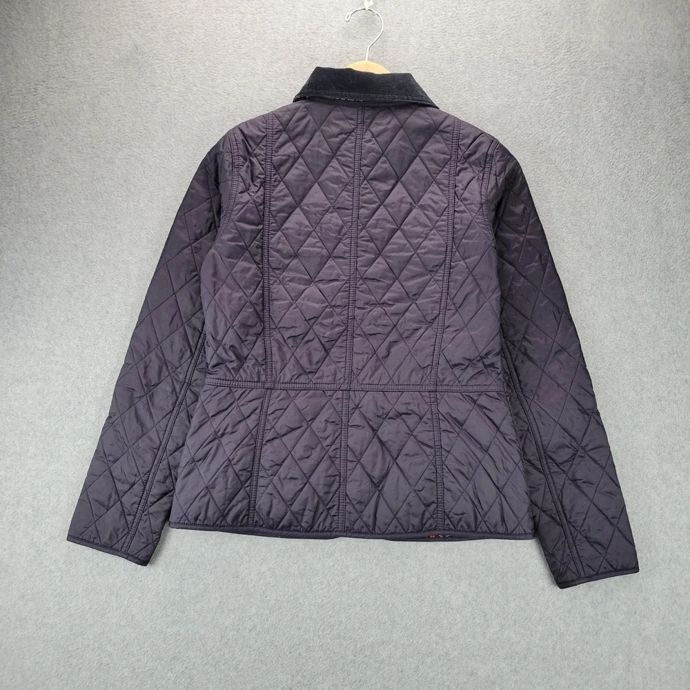 Barbour Annandale Ladies Quilted Jacket Navy Blue Floral Size US 4 UK 8 - Picture 4 of 12